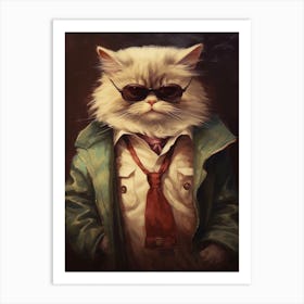 Gangster Cat Himalayan 2 Art Print