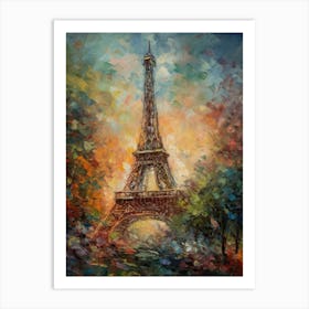 Eiffel Tower Paris France Monet Style 5 Art Print