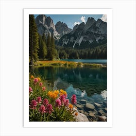 Flowers In The Mountains 2 Art Print