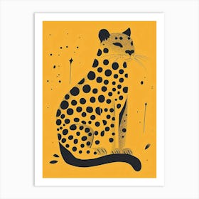 Yellow Puma 4 Art Print
