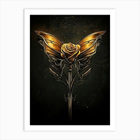 Golden Rose Art Print