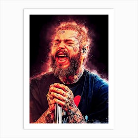 Post Malone Perform Art Print