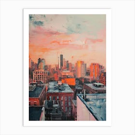 Toronto Rooftops Morning Skyline 2 Art Print