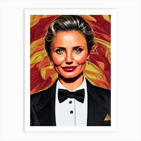 Cameron Diaz Illustration Movies Art Print