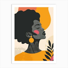 Black Woman With Afro 1 Art Print