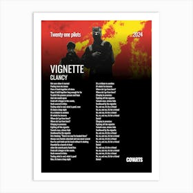 Vignette Twenty One Pilots - Lyrics Poster Art Print