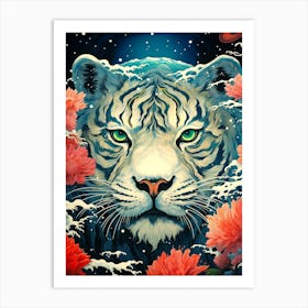 White Tiger Art Print