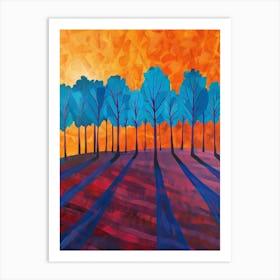 Sunset Trees 3 Art Print