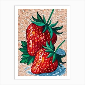 Strawberry Mosaic 1 Art Print