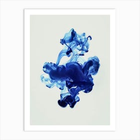 Blue Ink 9 Art Print