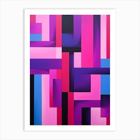 Dynamic Geometric Abstract Illustration 13 Art Print