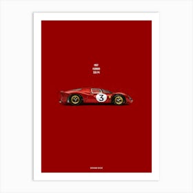 Cars in Colors, Ferrari 330 P4 Art Print
