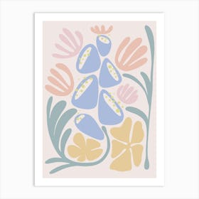 Pastel Flowers Scandinavian 2 Art Print