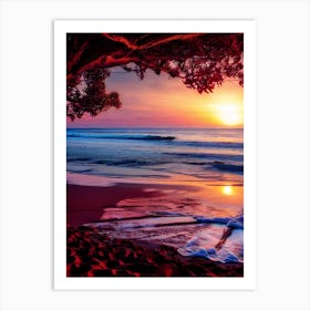 Sunset On The Beach 660 Art Print