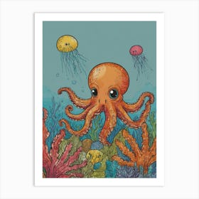 Octopus Canvas Print 3 Art Print