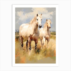 Horses Painting In Buenos Aires Province, Argentina 2 Art Print
