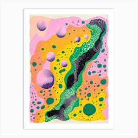 Abstract Landscape Risograph Style 3 Art Print