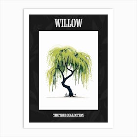Willow Tree Pixel Illustration 4 Poster Art Print