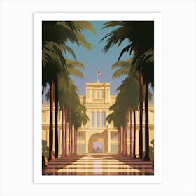 Dolmabahe Palace Modern Pixel Art 2 Art Print