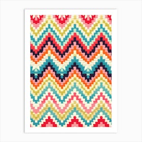 Crochet Blanket Material Retro  1 Art Print