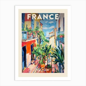 Nice France 2 Fauvist Painting Travel Poster Art Print