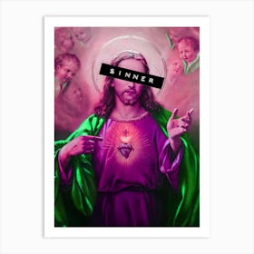 Sinner Jesus Art Print