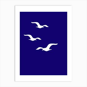 Seagulls In Flight Art Print