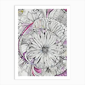 Doodle Flower ~ Reimagined Art Print