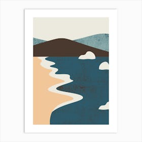 Sand And Waves Art Print