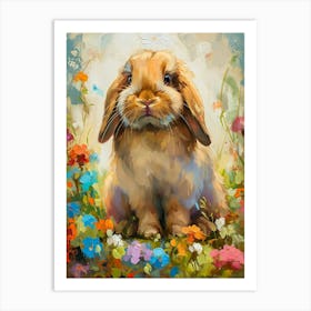Mini Lop Rabbit Painting 4 Art Print
