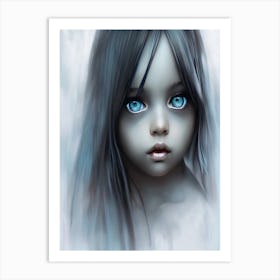 Little Girl With Blue Eyes Art Print