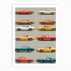 Ford Mustangs Art Print