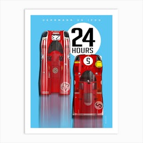 24 Hours 1970 Herrmann vs Ickx Art Print