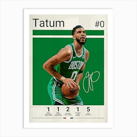 Jayson Tatum 1 Art Print