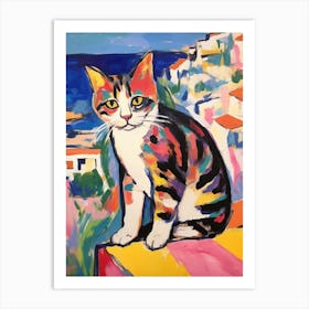 Painting Of A Cat In Hurghada Egypt 1 Art Print