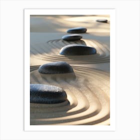 Zen Stones In The Sand 1 Art Print