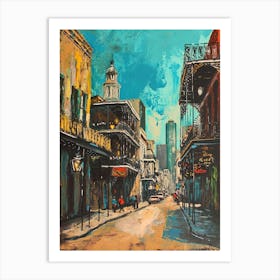 New Orleans Cityscape Painting Style 3 Art Print