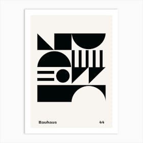 Geometric Bauhaus Poster B&W 44 Art Print