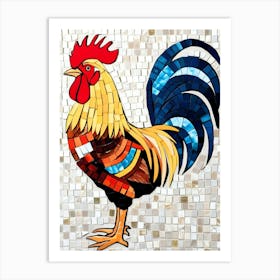 Rooster Mosaic Art Print