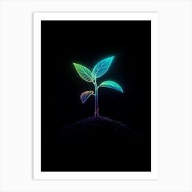 Neon Plant 27 Art Print