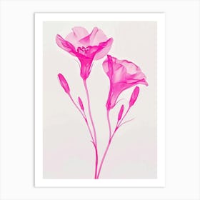 Hot Pink Lisianthus 2 Art Print