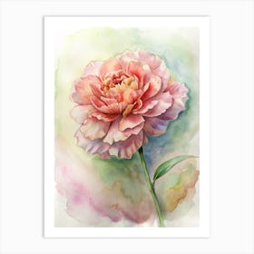 Watercolor Peony Art Print