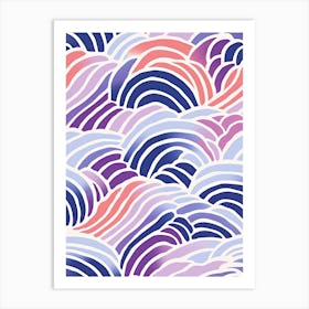 Seamless Pattern With Wild Waves Art Print