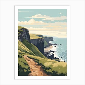 The Causeway Coast Way Northern Ireland 1 Hiking Trail Landscape Art Print