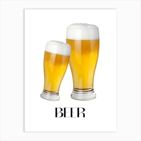 Two Glasses Of Beer.Las Vegas Art Print