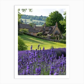 Cotswold Lavender Art Print