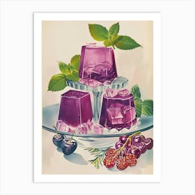 Purple Jelly Vintage Cookbook Inspired 1 Art Print