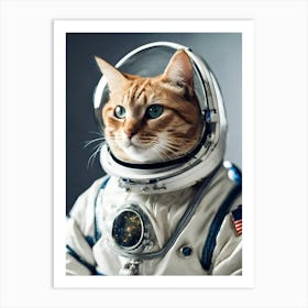 Astronaut Cat Art Print