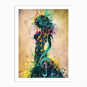 Music Notes Canvas Art Art Print