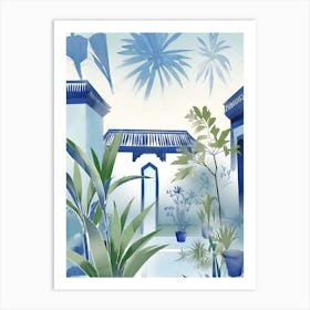 Blue And White Garden Art Print